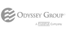 Light grey logo for Odyssey Group, a Fairfax Company