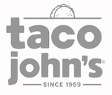 Taco John's logo in grey